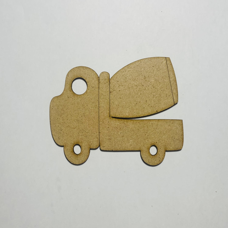 طرح کامیون چوبی طرح دار مناسب برای استفاده در دستگاه های cnc چوب و cnc لیزر - laser cut wooden construction truck cutout cdr file