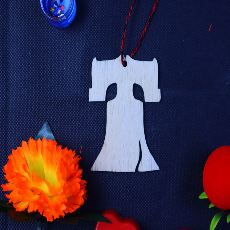 طرح ناقوس آزادی طرح چوب ناتمام مناسب برای استفاده در دستگاه های cnc چوب و cnc لیزر - laser cut liberty bell ornament unfinished wood shape craft cdr file