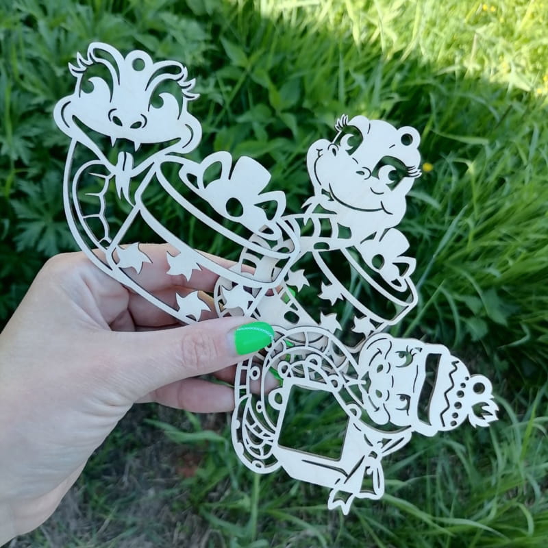 طرح مار مناسب برای استفاده در دستگاه های cnc چوب و cnc لیزر - laser cut snake decor dxf file