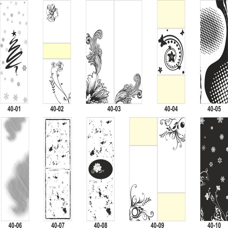 طرح برچسب شیشه ای برچسب پنجره مناسب برای استفاده در دستگاه های cnc چوب و cnc لیزر - glass decals window decals cdr file