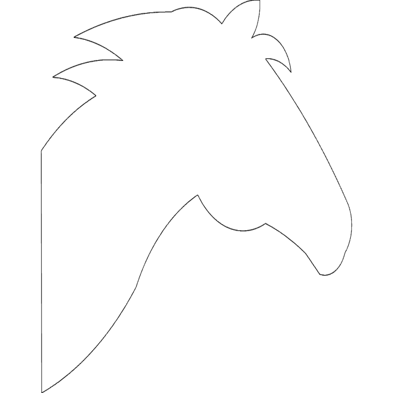 طرح سیلوئت سر اسب مناسب برای استفاده در دستگاه های cnc چوب و cnc لیزر - horse head silhouette dxf file