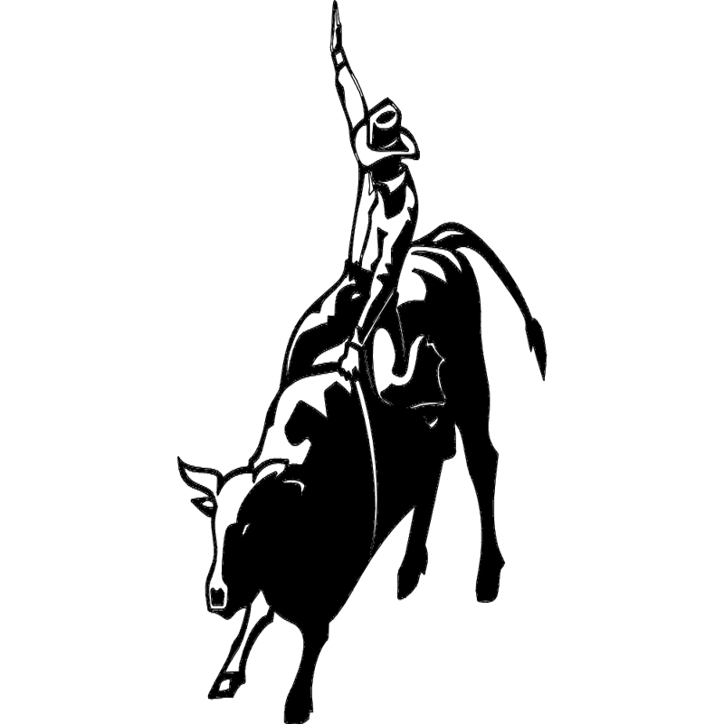 طرح گاو نر سوارکار مناسب برای استفاده در دستگاه های cnc چوب و cnc لیزر - bull rider dxf file
