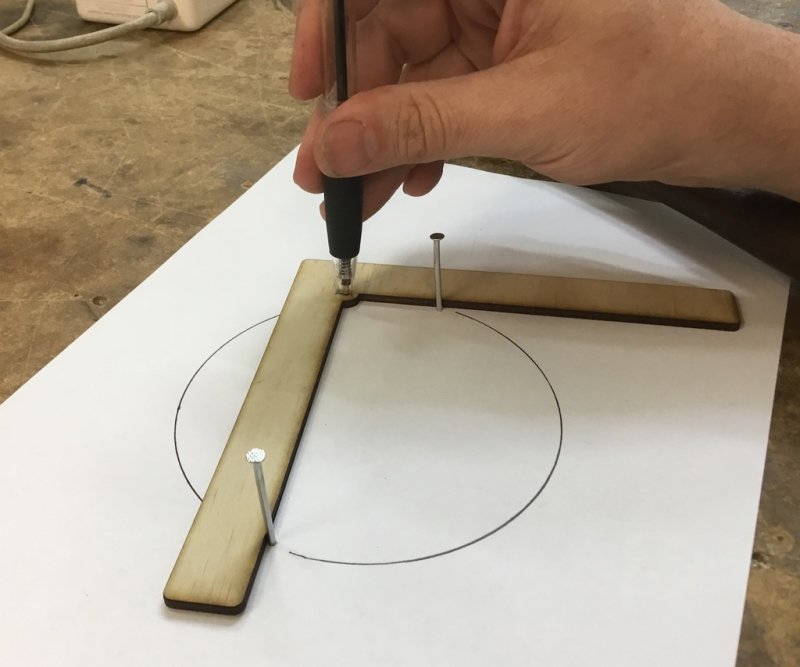 طرح خط کش مماس مناسب برای استفاده در دستگاه های cnc چوب و cnc لیزر - laser cut tangent ruler