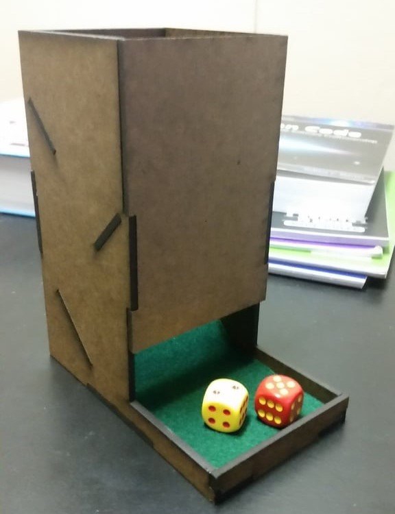 طرح برج تاس مناسب برای استفاده در دستگاه های cnc چوب و cnc لیزر - laser cut dice tower