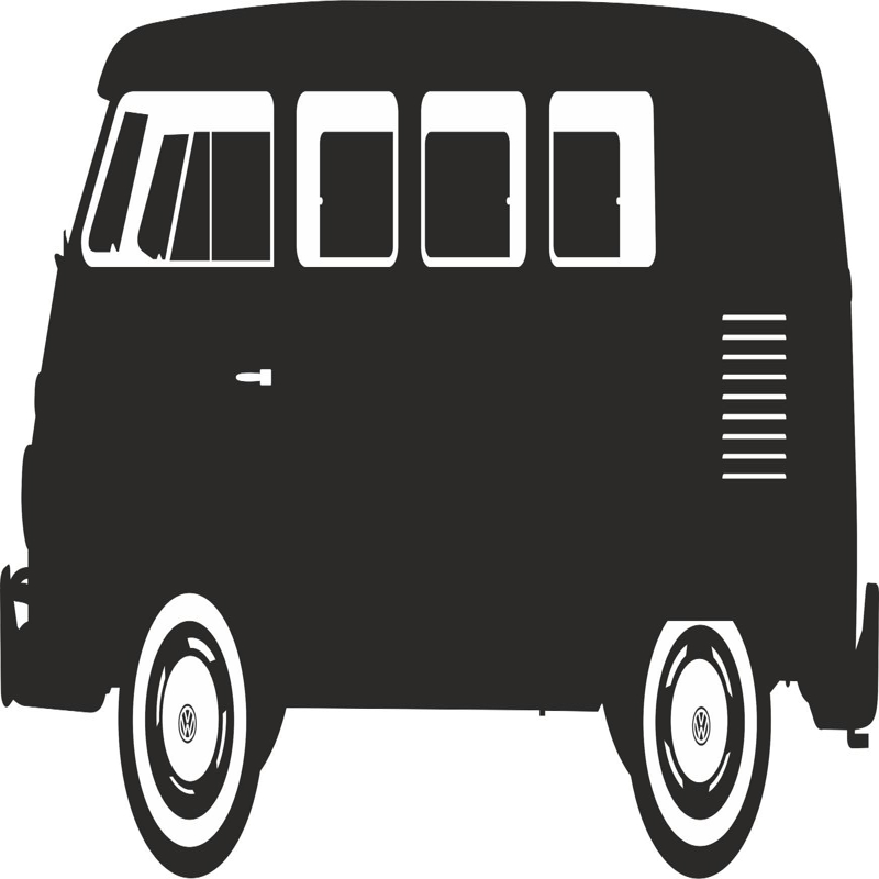 طرح جانبی فولکس واگن کومبی مناسب برای استفاده در دستگاه های cnc چوب و cnc لیزر - vw combi lateral cdr file