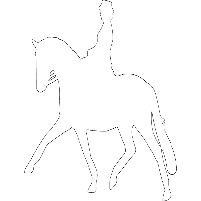 طرح پیاده روی اسب سوار مناسب برای استفاده در دستگاه های cnc چوب و cnc لیزر - jockey horse walking dxf file