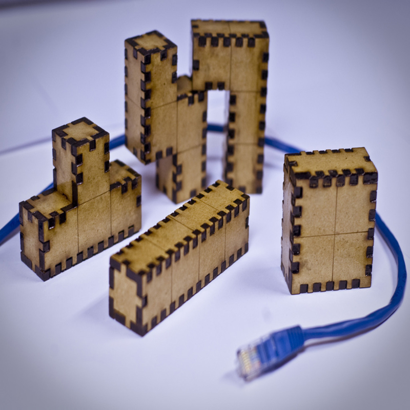 طرح بلوک های چوبی تتریس مناسب برای استفاده در دستگاه های cnc چوب و cnc لیزر - laser cut wooden tetris blocks dxf file