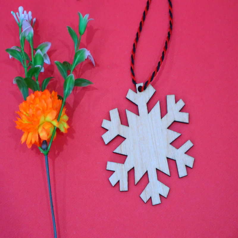 طرح خام دانه برف کریسمس مناسب برای استفاده در دستگاه های cnc چوب و cnc لیزر - laser cut christmas snowflake wooden craft blank decoration cdr file