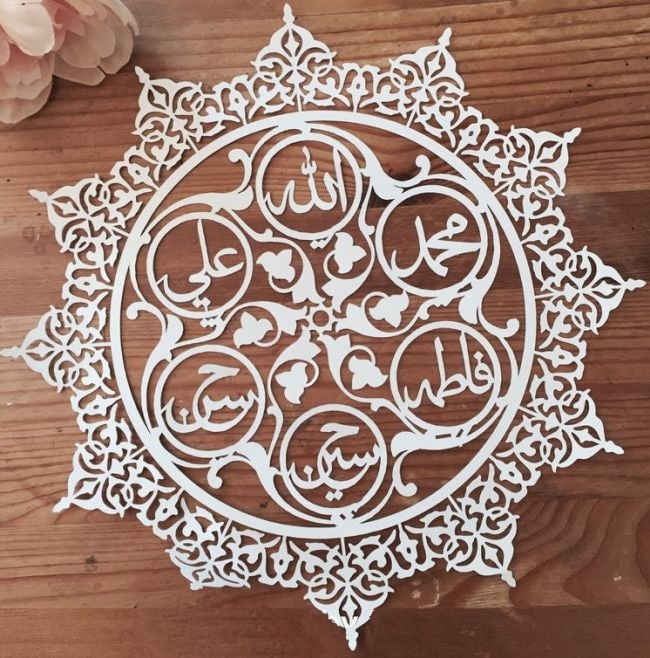 طرح اسلامی و تزئینی مناسب برای استفاده در دستگاه های cnc چوب و cnc لیزر - laser cut muslim islamic art decor dxf file