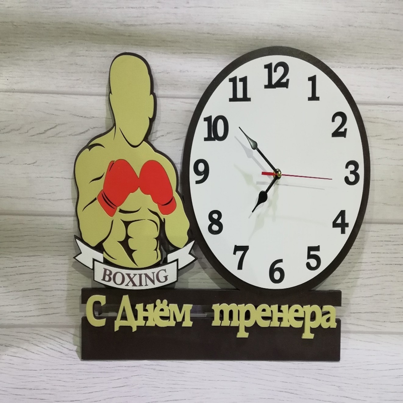 طرح ساعت بوکسور مناسب برای استفاده در دستگاه های cnc چوب و cnc لیزر - laser cut clock for boxer cdr file
