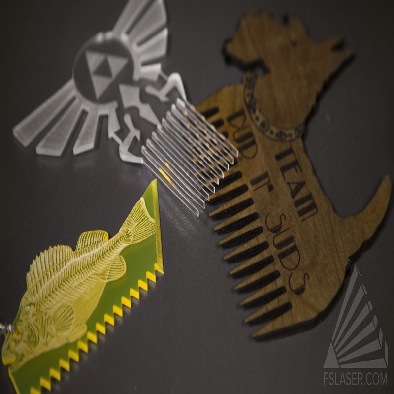 طرح شانه موج سواری مناسب برای استفاده در دستگاه های cnc چوب و cnc لیزر - laser cut surf comb svg file