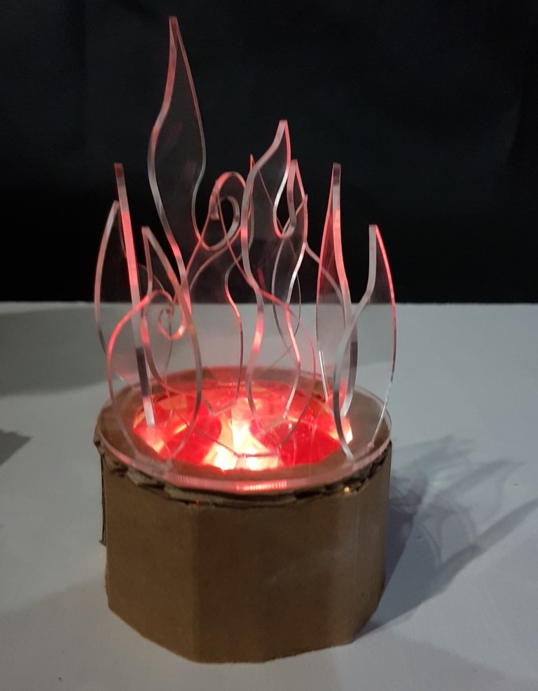 طرح مدل آتشدان گرد اکریلیک ، مناسب برای استفاده در دستگاه های cnc چوب و cnc لیزر - laser cut round acrylic fire pit model svg file