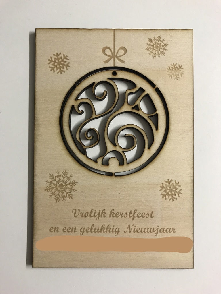 طرح کارت تبریک کریسمس مناسب برای استفاده در دستگاه های cnc چوب و cnc لیزر - laser cut christmas greeting card svg file
