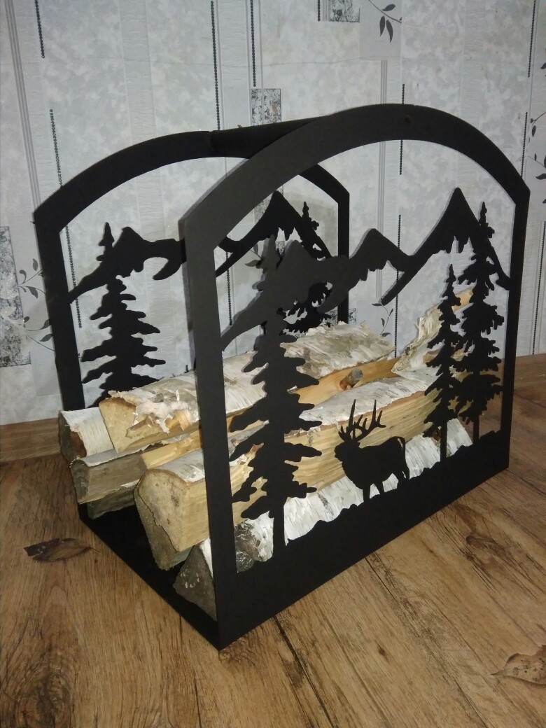 طرح قفسه هیزمی برش پلاسما مناسب برای استفاده در دستگاه های cnc چوب و cnc لیزر - plasma cut firewood rack dxf file