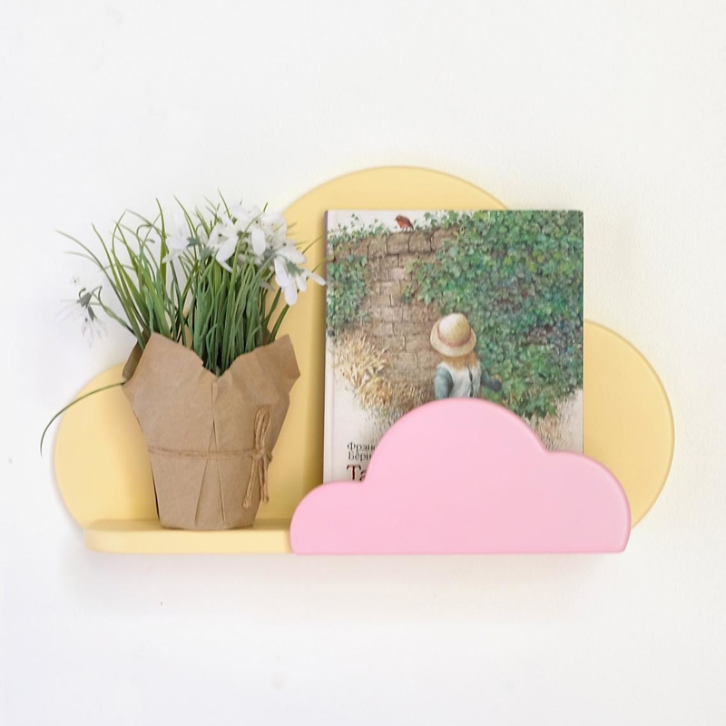 طرح قفسه ابری اتاق کودک مناسب برای استفاده در دستگاه های cnc چوب و cnc لیزر - laser cut cloud shelf for kids room cdr file
