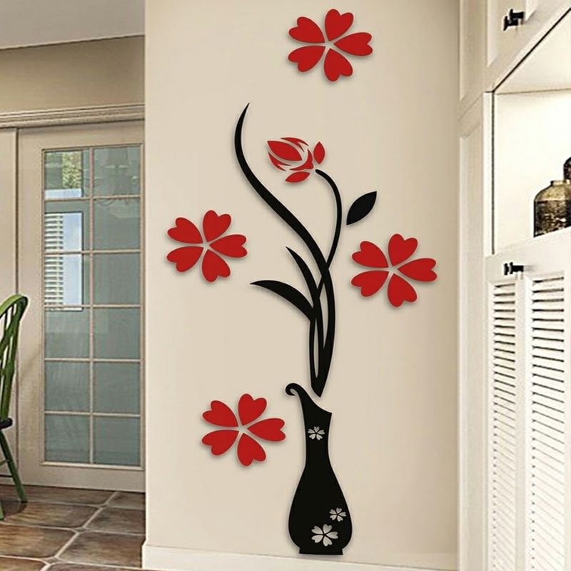 طرح گل دیواری مناسب برای استفاده در دستگاه های cnc چوب و cnc لیزر - laser cut flower wall art cdr file