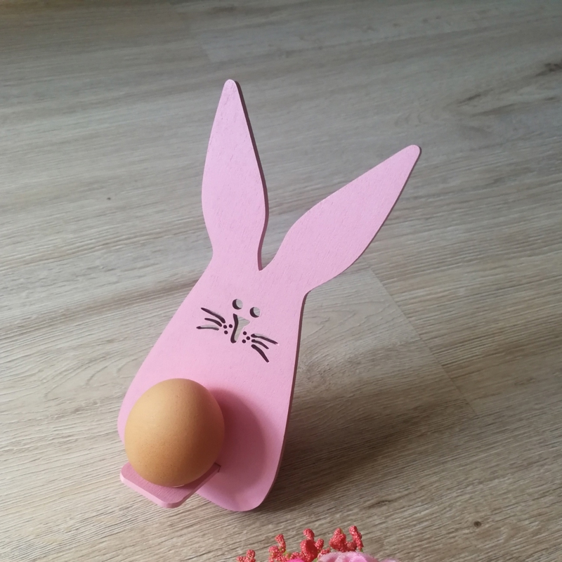 طرح جا تخم مرغ عید پاک طرح خرگوش مناسب برای استفاده در دستگاه های cnc چوب و cnc لیزر - laser cut easter egg holder bunny cdr file
