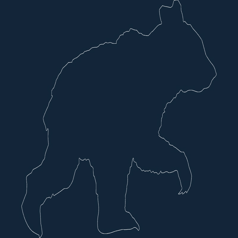 طرح حیوانات خرس مناسب برای استفاده در دستگاه های cnc چوب و cnc لیزر - animal bear dxf file