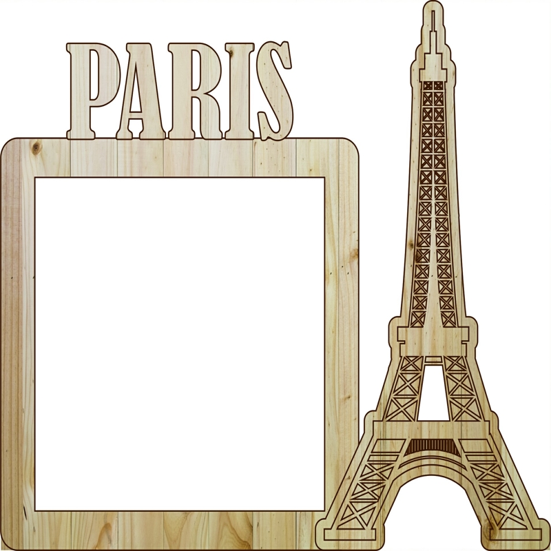 طرح قاب پاریس مناسب برای استفاده در دستگاه های cnc چوب و cnc لیزر - laser cut frame paris dxf file