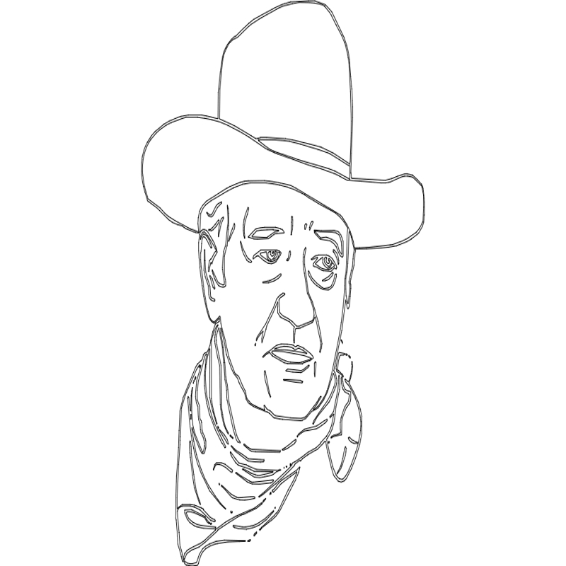 طرح جان وین ۲ مناسب برای استفاده در دستگاه های cnc چوب و cnc لیزر - john wayne 2 dxf file
