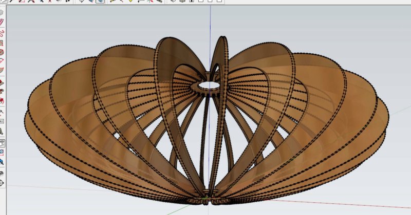 طرح چراغ سقفی چوبی مناسب برای استفاده در دستگاه های cnc چوب و cnc لیزر - laser cut wooden ceiling lamp