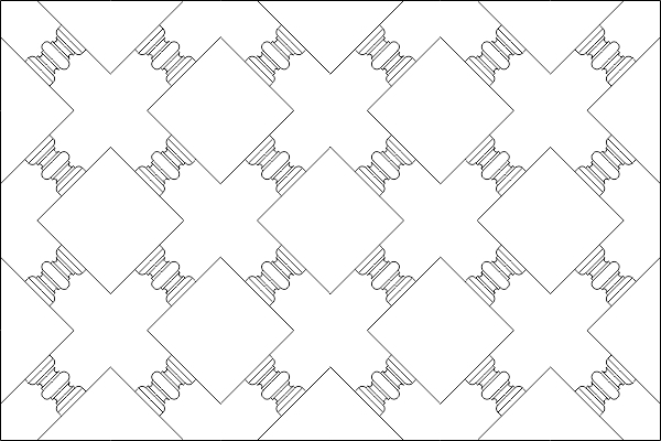طرح فایل dwg طرح هندسی اسلامی مناسب برای استفاده در دستگاه های cnc چوب و cnc لیزر - geometric islamic pattern dwg file