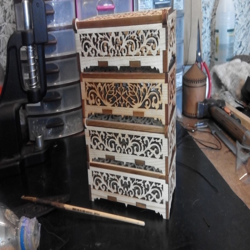 طرح جعبه تابوت چوبی مناسب برای استفاده در دستگاه های cnc چوب و cnc لیزر - wooden casket box cdr file