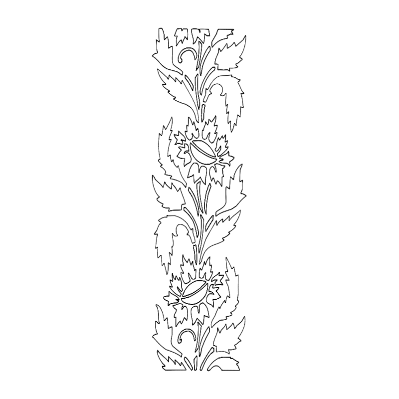 طرح گل مناسب برای استفاده در دستگاه های cnc چوب و cnc لیزر - flowers dxf file