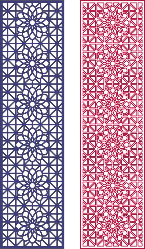 طرح ستاره منحنی بدون درز مناسب برای استفاده در دستگاه های cnc چوب و cnc لیزر - seamless curved star pattern design dxf file