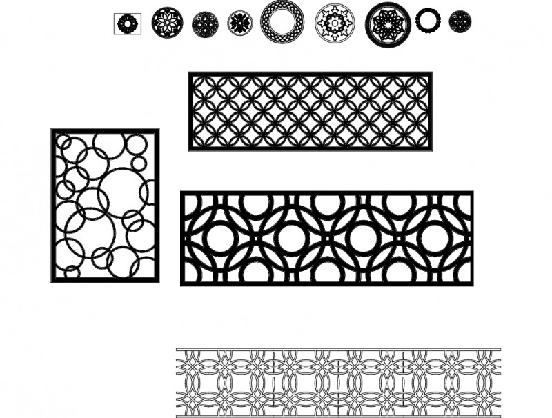 طرح جداکننده گرد مناسب برای استفاده در دستگاه های cnc چوب و cnc لیزر - Design and vector for CNC machine