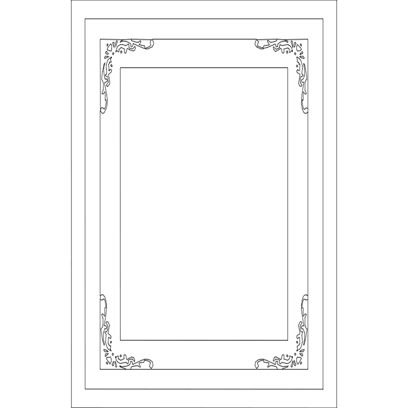 طرح قاب مناسب برای استفاده در دستگاه های cnc چوب و cnc لیزر - frame dxf file