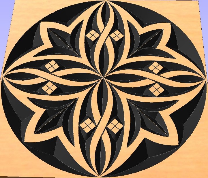 طرح روزت 3 مناسب برای استفاده در دستگاه های cnc چوب و cnc لیزر - Design and vector for CNC machine