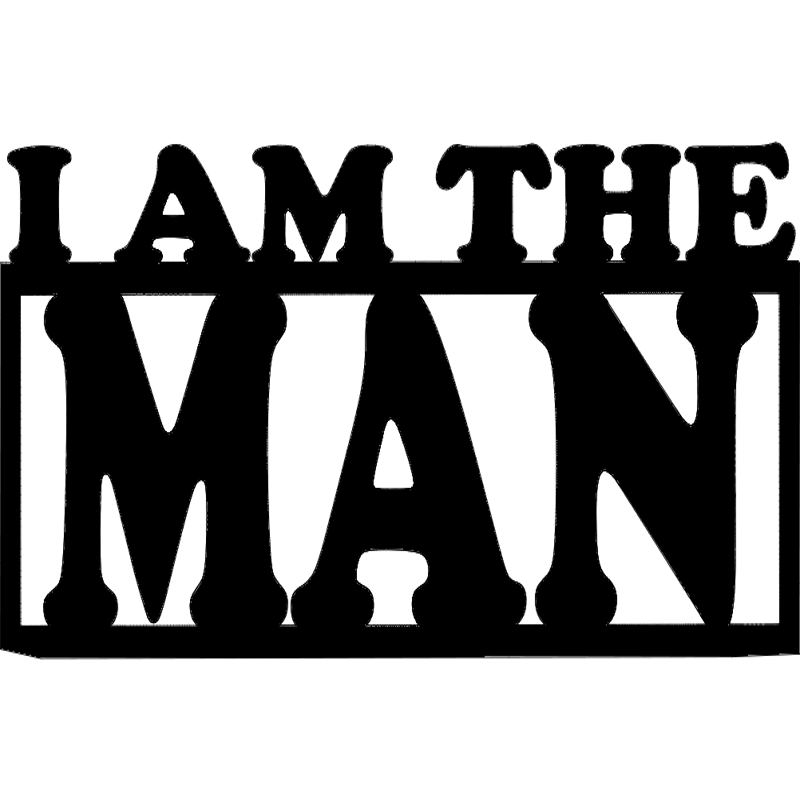 طرح من مرد هستم مناسب برای استفاده در دستگاه های cnc چوب و cnc لیزر - i am the man dxf file