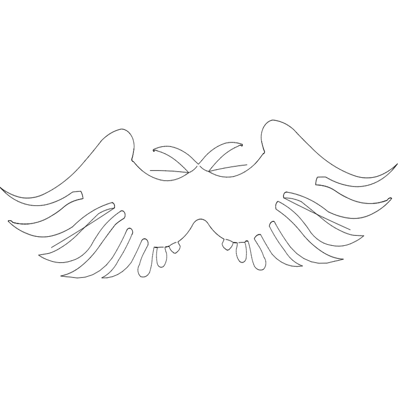 طرح بال‌های ۱۸ مناسب برای استفاده در دستگاه های cnc چوب و cnc لیزر - wings 18 dxf file