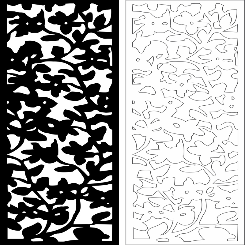 طرح پنل دکور دیواری شماره ۱ مناسب برای استفاده در دستگاه های cnc چوب و cnc لیزر - wall decor panel 1 cdr file