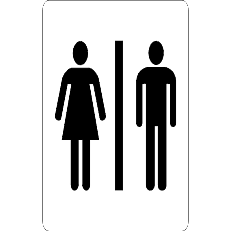 طرح تابلوی حمام مناسب برای استفاده در دستگاه های cnc چوب و cnc لیزر - bathroom sign dxf file