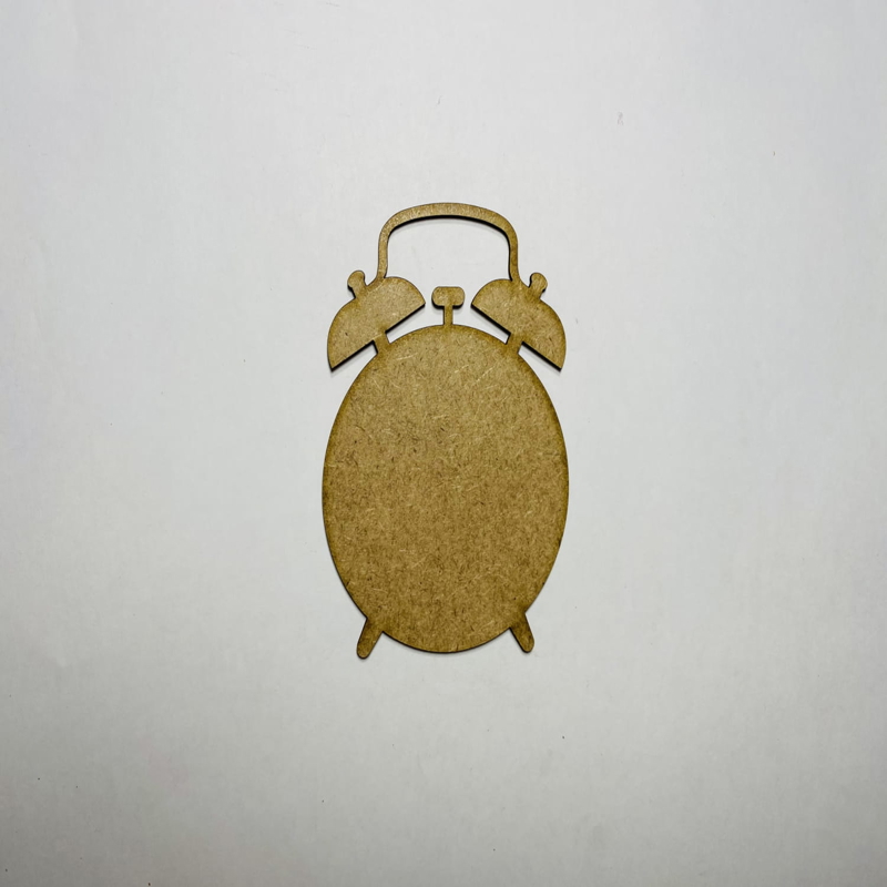 طرح ساعت زنگ دار چوبی مناسب برای استفاده در دستگاه های cnc چوب و cnc لیزر - laser cut alarm clock shape wood cutout cdr file