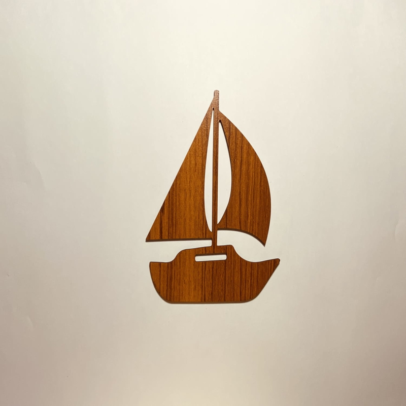 طرح برش قایق چوبی با دستگاه لیزر مناسب برای استفاده در دستگاه های cnc چوب و cnc لیزر - laser cut wooden boat cutout craft cdr file