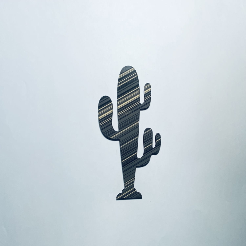 طرح کاکتوس چوبی ناتمام مناسب برای استفاده در دستگاه های cnc چوب و cnc لیزر - laser cut unfinished wooden cactus cutout cdr file