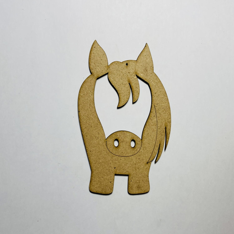 طرح اسب مناسب برای استفاده در دستگاه های cnc چوب و cnc لیزر - laser cut horse shape unfinished wood animal cutout cdr file