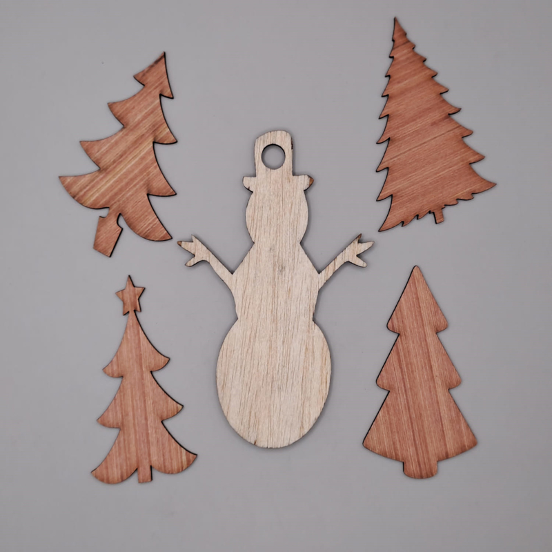 طرح مخصوص کاردستی آدم برفی چوبی مناسب برای استفاده در دستگاه های cnc چوب و cnc لیزر - laser cut wood snowman craft blank decoration cdr file