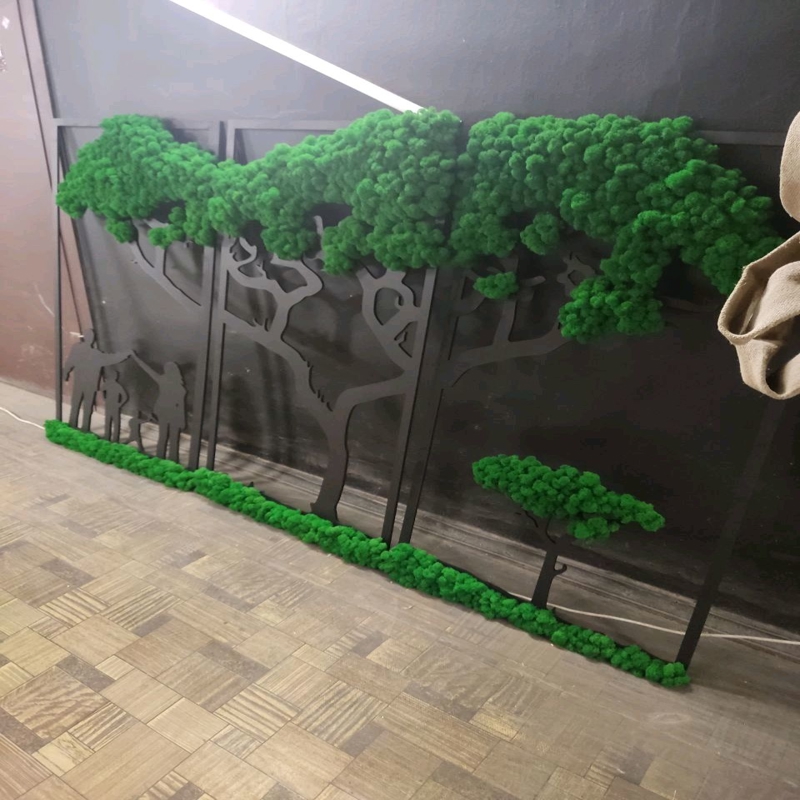 طرح تزیین دیوار خزه مناسب برای استفاده در دستگاه های cnc چوب و cnc لیزر - laser cut moss wall decor cdr file