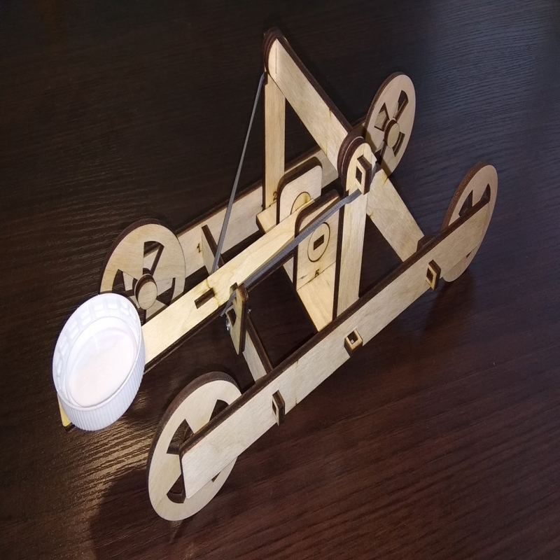 طرح منجنیق اسباب بازی چوبی مناسب برای استفاده در دستگاه های cnc چوب و cnc لیزر - laser cut wooden toy catapult cdr file