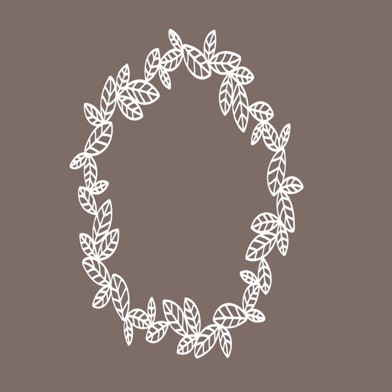 طرح پایه مونوگرام طرح تاج گل مناسب برای استفاده در دستگاه های cnc چوب و cnc لیزر - laser cut garland monogram base cdr file