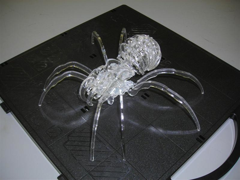 طرح سه بعدی عنکبوت مناسب برای استفاده در دستگاه های cnc چوب و cnc لیزر - laser cut spider 3d dxf file