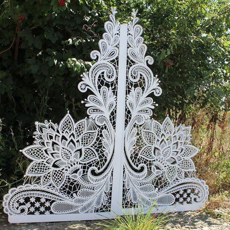 طرح پرده توری (پاراوان) توری گلدار مناسب برای استفاده در دستگاه های cnc چوب و cnc لیزر - tsvetochnaya kruzhevnaya shirma cdr file