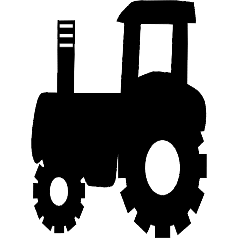طرح وکتور طرح هنری سیلوئت تراکتور مناسب برای استفاده در دستگاه های cnc چوب و cnc لیزر - tractor silhouette vector art dxf file