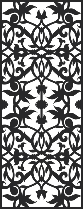 طرح گل بدون درز و دایره ای مناسب برای استفاده در دستگاه های cnc چوب و cnc لیزر - seamless floral swirl pattern cdr file