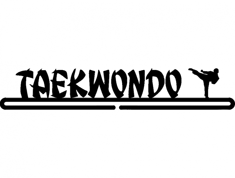 طرح پسر تکواندوکار مناسب برای استفاده در دستگاه های cnc چوب و cnc لیزر - taekwondo boy dxf file
