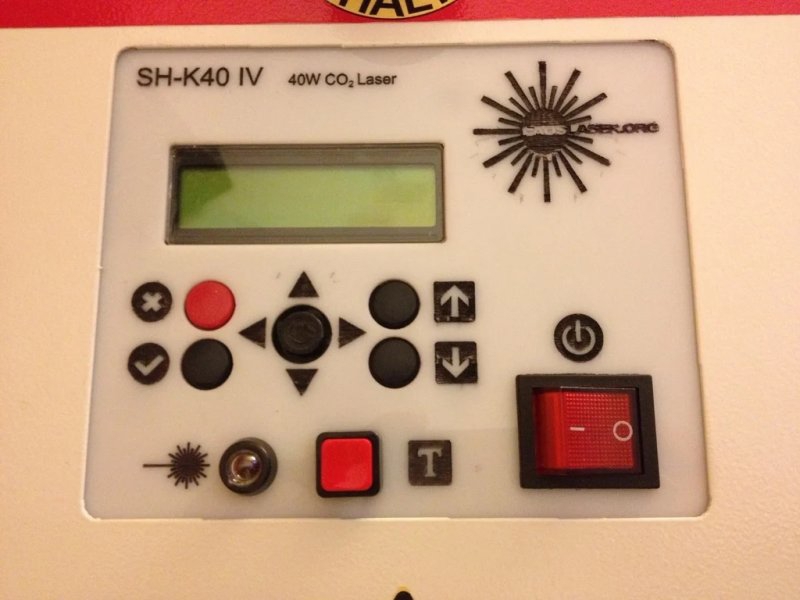 طرح پنل کنترل sh k40 iv مناسب برای استفاده در دستگاه های cnc چوب و cnc لیزر - laser cut sh k40 iv control panel svg file